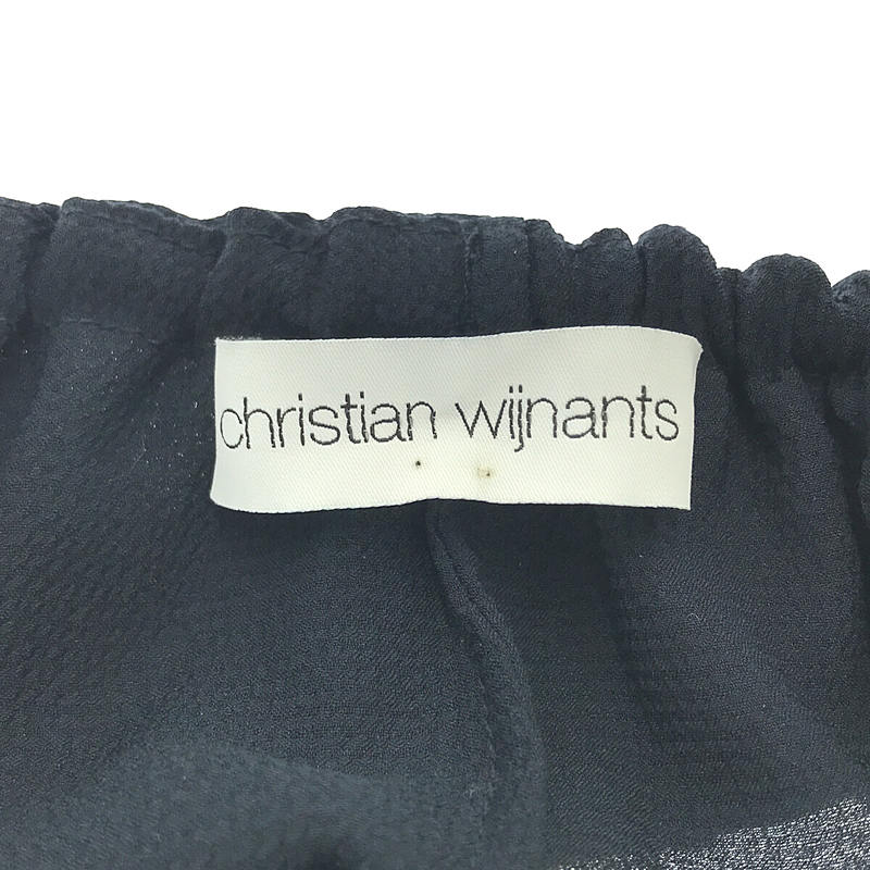【新品】  Christian Wijnants / クリスチャン ワイナンツ | SAMI ドレープデザイン スカート | 34 | ネイビー | レディース