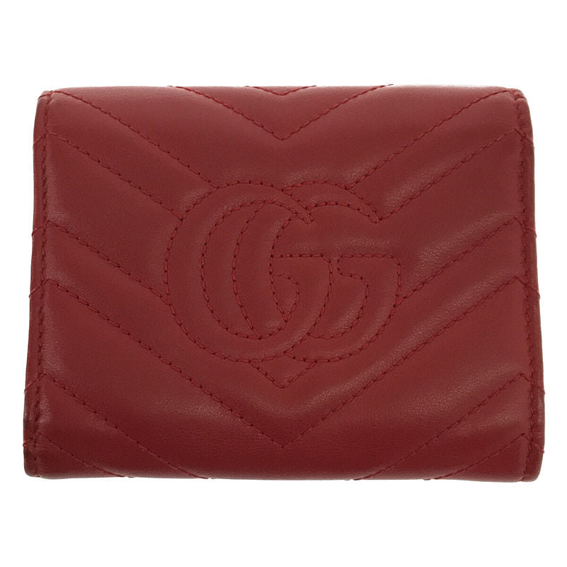 GUCCI / グッチ | GG マーモント レザー ウォレット 三つ折り 財布 