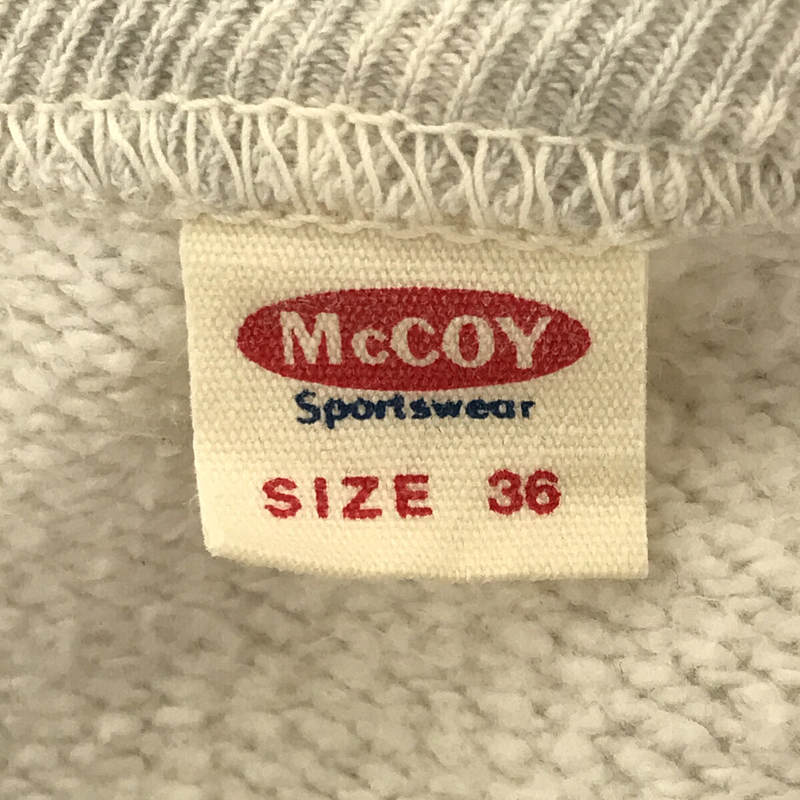 THE REAL McCOY'S / ザリアルマッコイズ | 旧タグ McCOY Sportswear プリント 霜降り スウェット トレーナー | 36 |