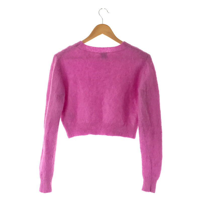 6(ROKU) / ロク | 2022AW | MOHAIR CREW NECK PULLOVER モヘア ウール ショート丈 クルーネック  プルオーバー ニット |