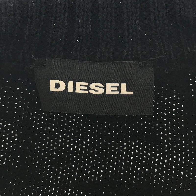 DIESEL / ディーゼル | ウール混 ロゴ ジャガード ノルディック クルー