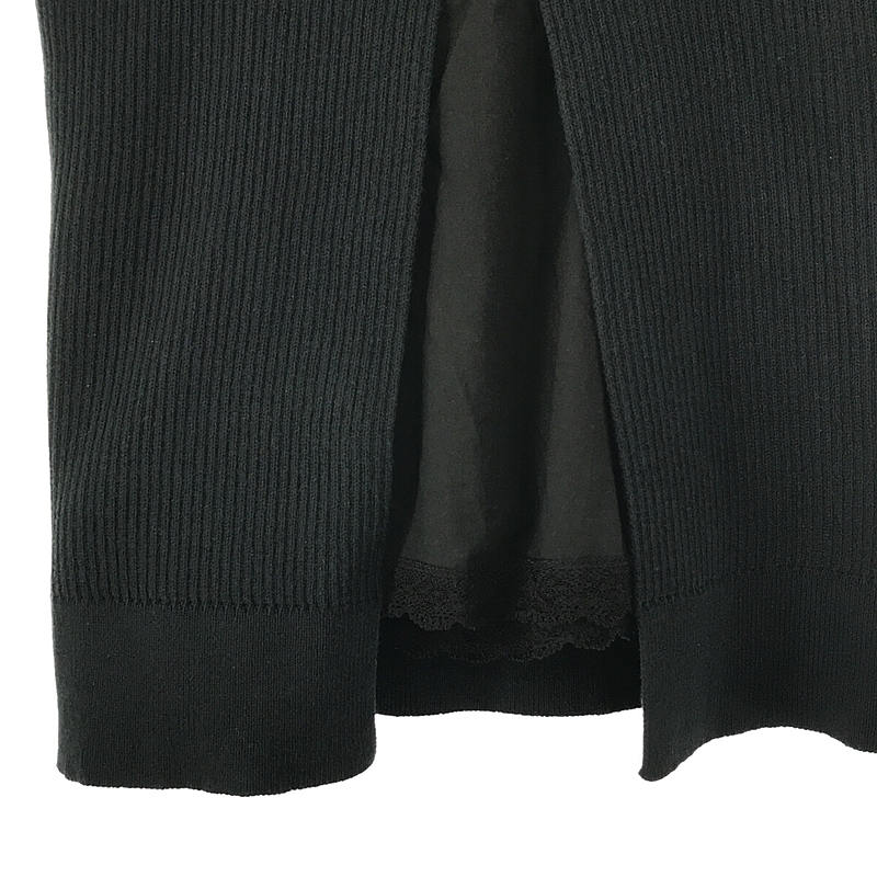 sacai / サカイ | 2016 | インナー付き バックスリットリブニット | 2 | ブラック | レディース
