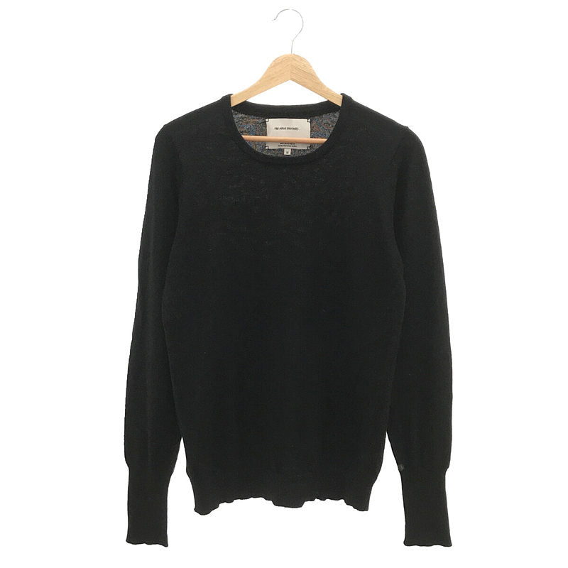 THE INOUE BROTHERS | Royal Alpaca High Gauge Crew Neck Knit | M | Black | Men's