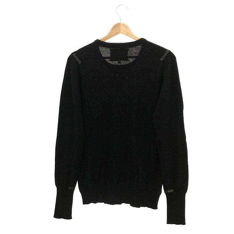 THE INOUE BROTHERS | Royal Alpaca High Gauge Crew Neck Knit | M | Black | Men's