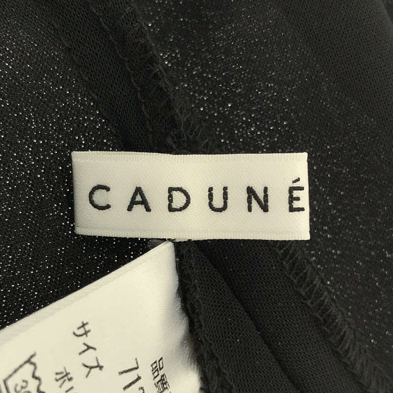 【新品】  CADUNE / カデュネ | セットアップ シャツ ブラウス / リブ ニット 切替 ギャザー ロング ワンピース | 36 | ブラック | レディース