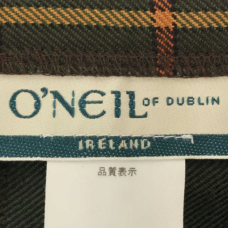 O'NEIL OF DUBLIN / オニールオブダブリン | ウール タータンチェック ラップ プリーツ キルト スカート ピン付き | 10 |