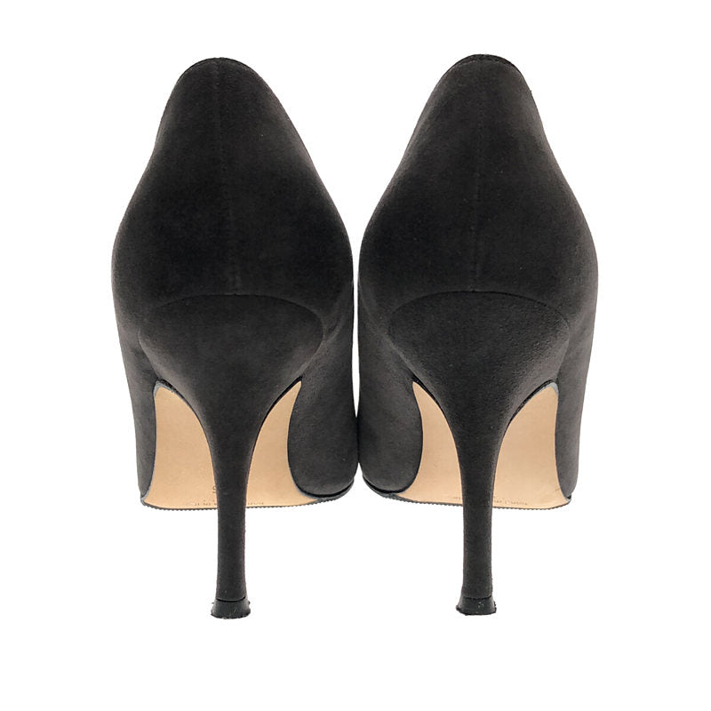 [Beautiful Condition] MANOLO BLAHNIK | Suede pointed toe heel pumps | Size 35 | Charcoal | Women's