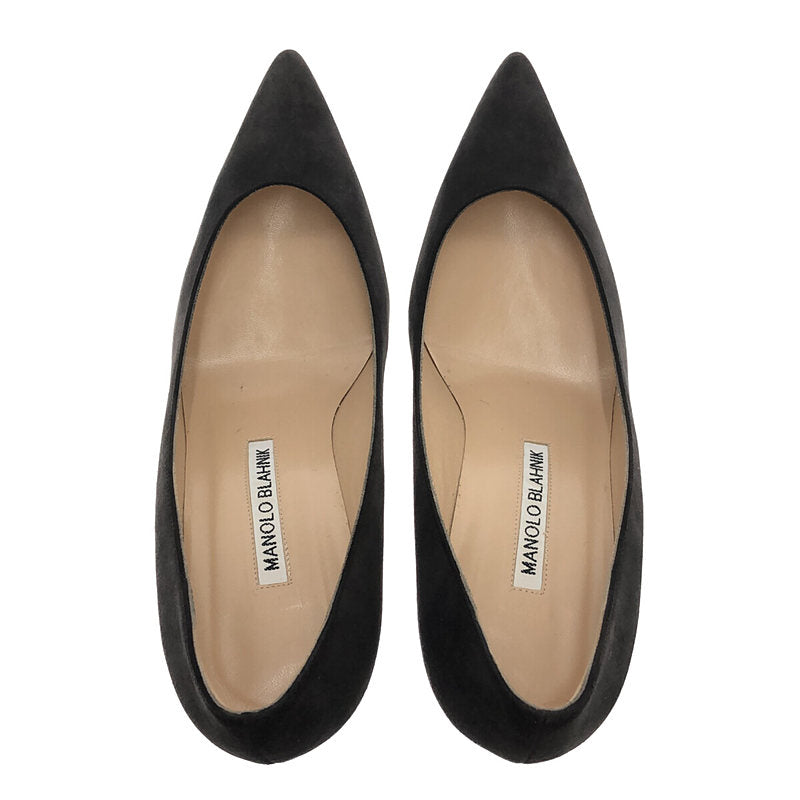 [Beautiful Condition] MANOLO BLAHNIK | Suede pointed toe heel pumps | Size 35 | Charcoal | Women's