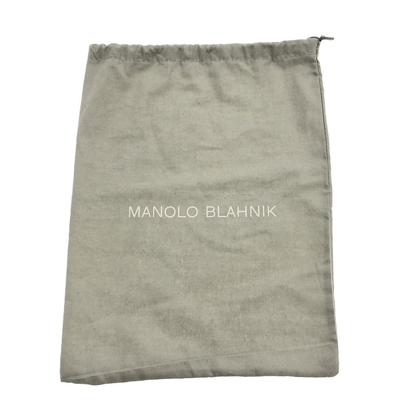 [狀況良好] MANOLO BLAHNIK |絨面尖頭高跟鞋 |尺寸 35 |木炭 |女性的