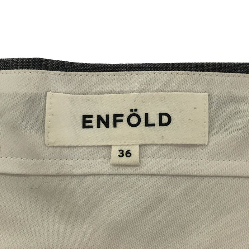 ENFOLD / エンフォルド | グレンチェックワイドパンツ | 36 | – KLD