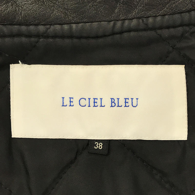 LE CIEL BLEU / ルシェルブルー | ラムレザー ダブルライダース ジャケット | 38 |