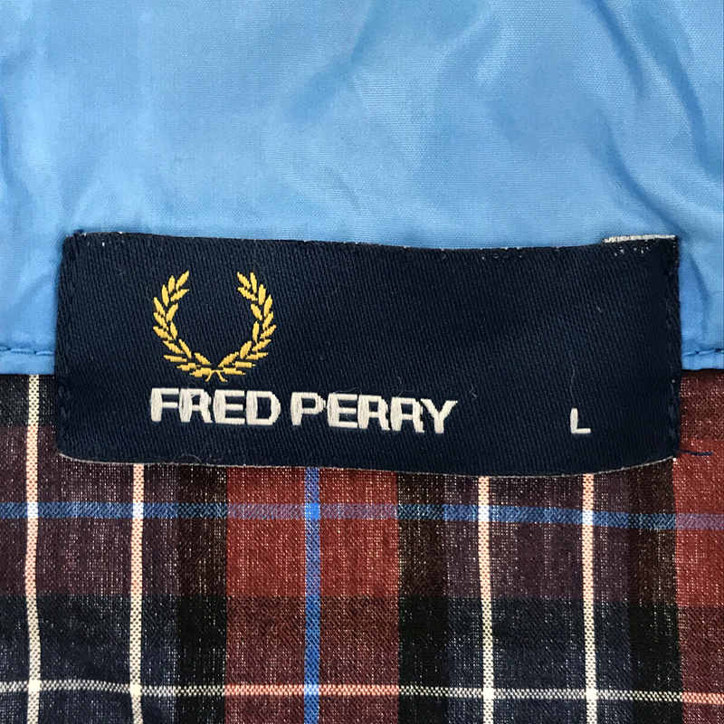 FRED PERRY / フレッドペリー | チェック 月桂樹 ロゴ 刺繍 ジップ