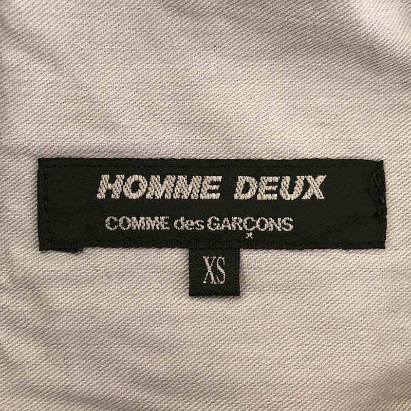 【美品】 COMME des GARCONS HOMME DEUX / コムデギャルソンオムドゥ | 2014AW / AD2014 |  ウールツイード ヘリンボーン スラックスパンツ | XS | グレー | メンズ