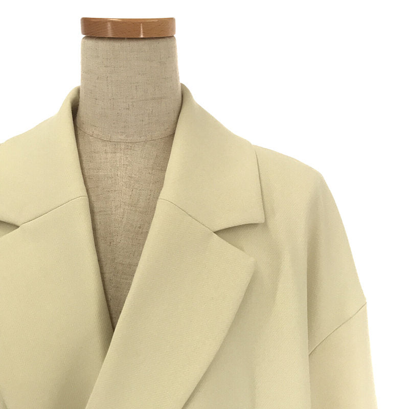 [狀況良好] ENFOLD |雙交叉開衩大衣 |尺寸 36 |灰白色 |女性的