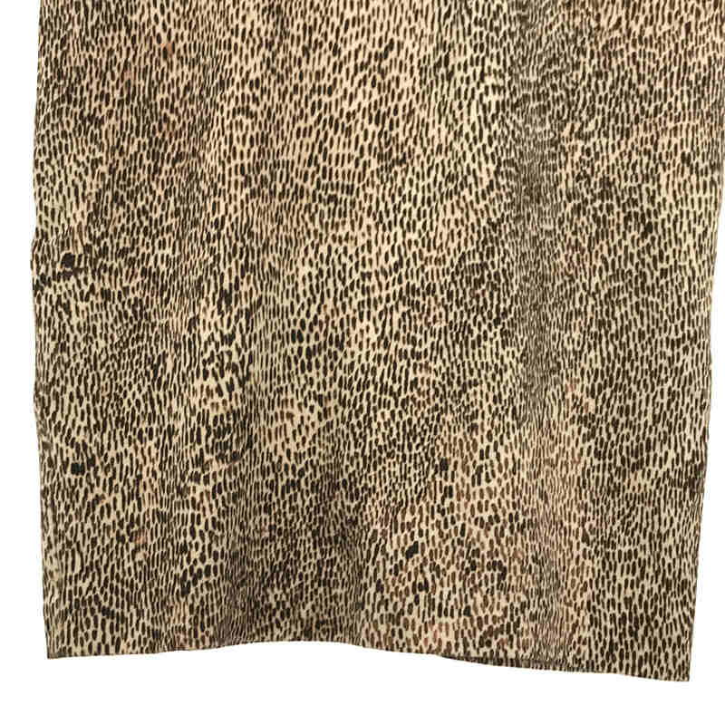 Max Mara |義大利豹紋 V 領連身裙 |尺寸 36 |米色 |女性的