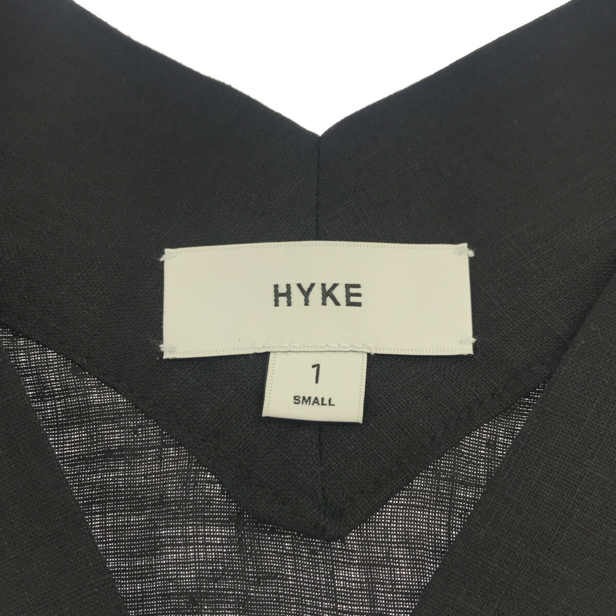 【美品】  HYKE / ハイク | 2022SS | LINE DRESS リネン ワンピース | 1 | ブラック | レディース