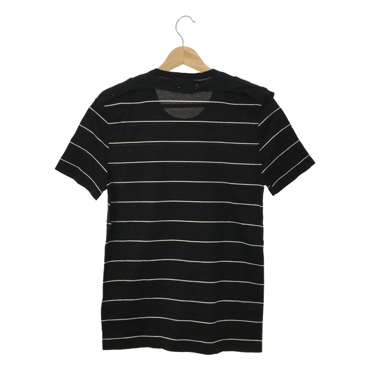 Dior homme / ディオールオム | 07SS エディ期 エポーレット付き ボーダーTシャツ | S | ブラック | メンズ – KLD