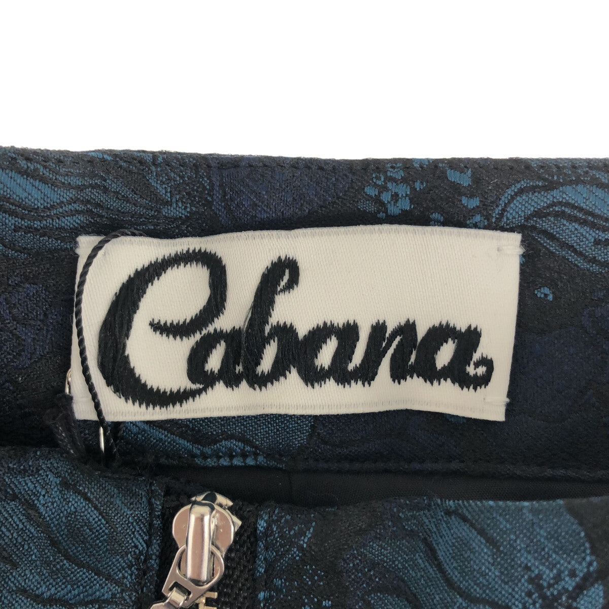 【美品】  Cabana / カバナ | 2022AW | ジャガード ロングパンツ | 36 | ブルー/ネイビー | レディース