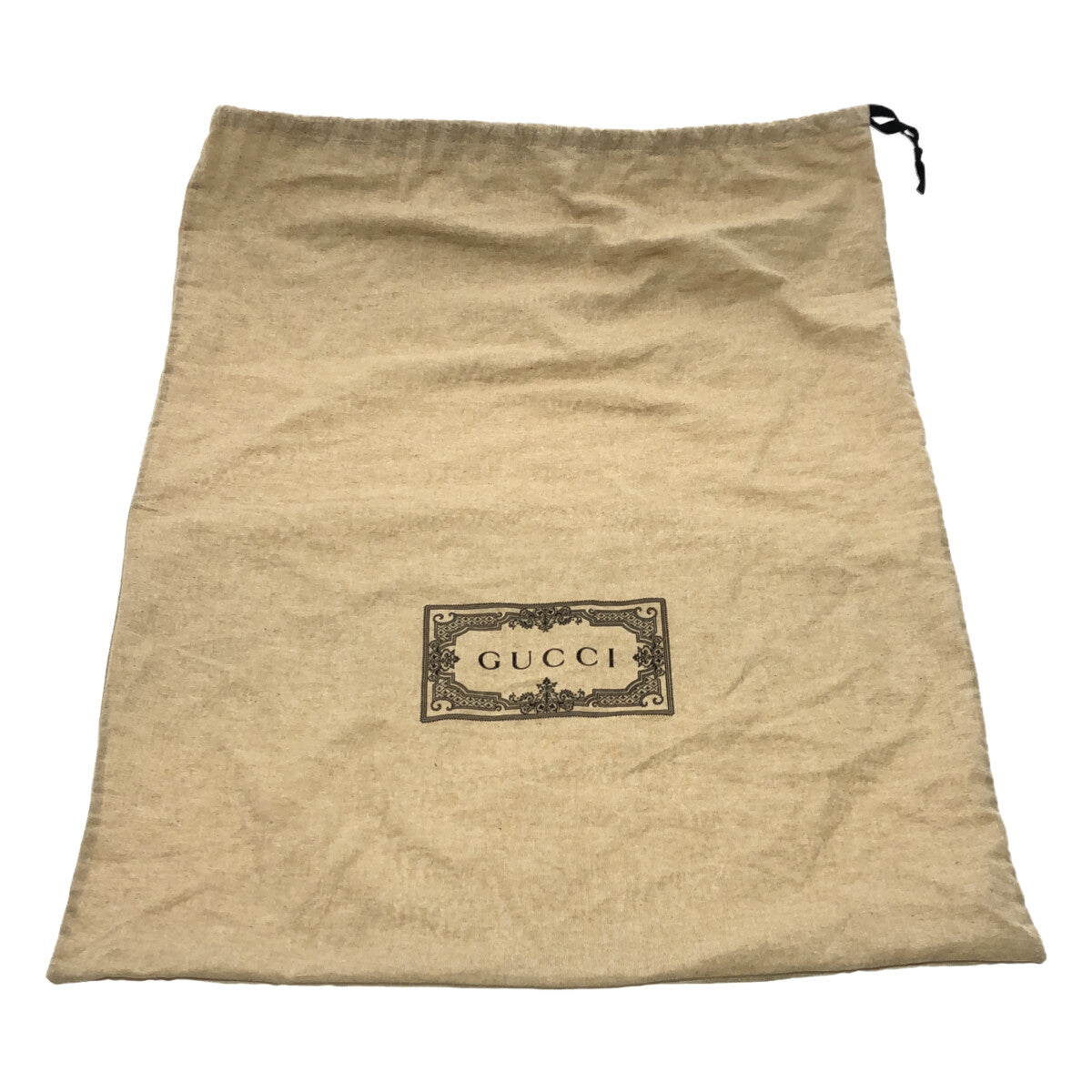 [新品] GUCCI | 725664 / 抽繩皮革手提包 / GG 襯裡，全身標誌 |灰色 |女性的