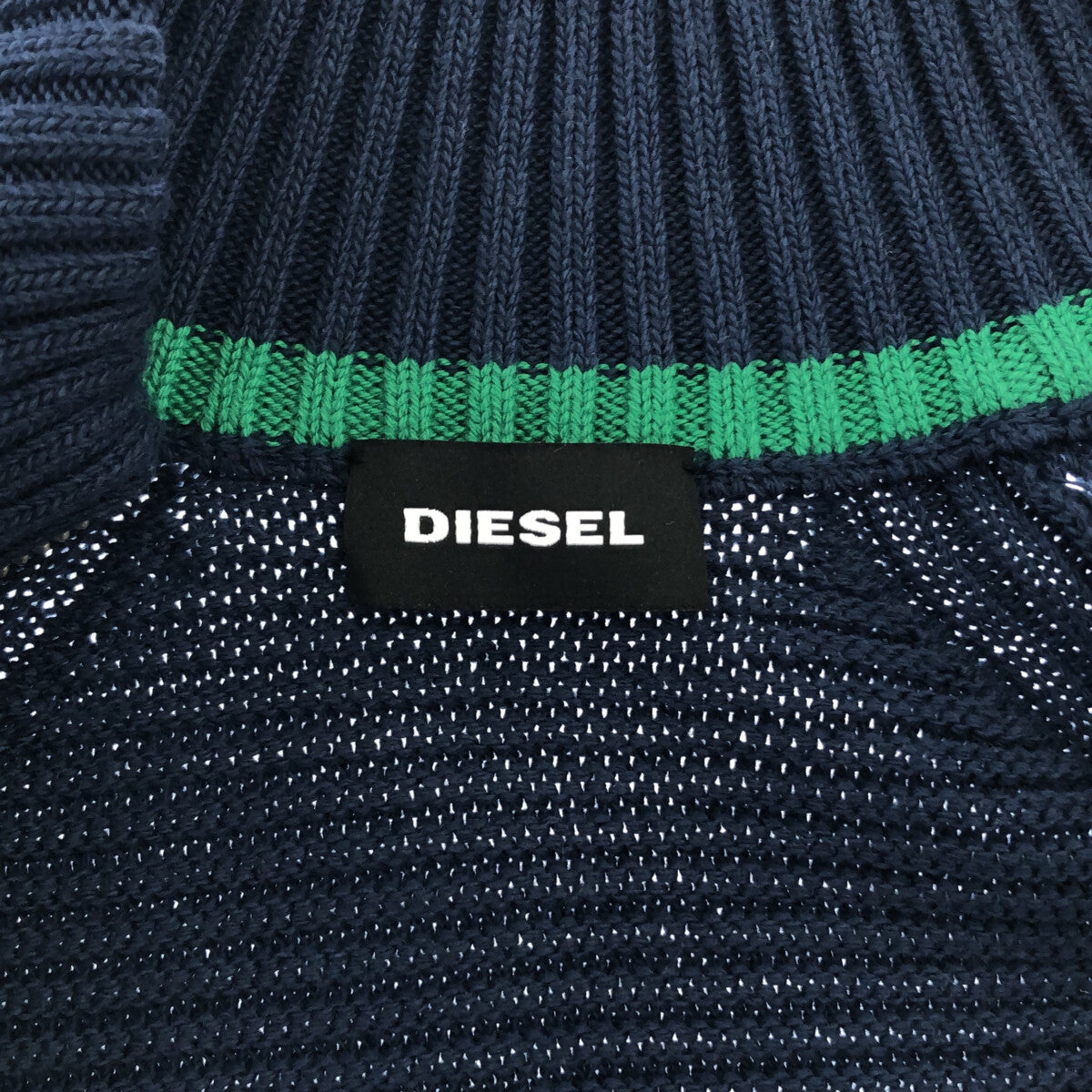 DIESEL / ディーゼル | 編み地切替 ドライバーズニット ジャケット