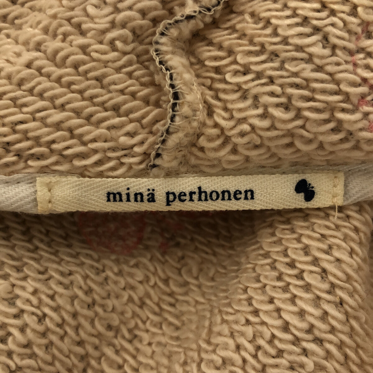 mina perhonen / ミナペルホネン | 2008AW | choucho / ちょうちょ刺繍 裏起毛 ジャケットフーディ | 36 | ダークグレー | レディース