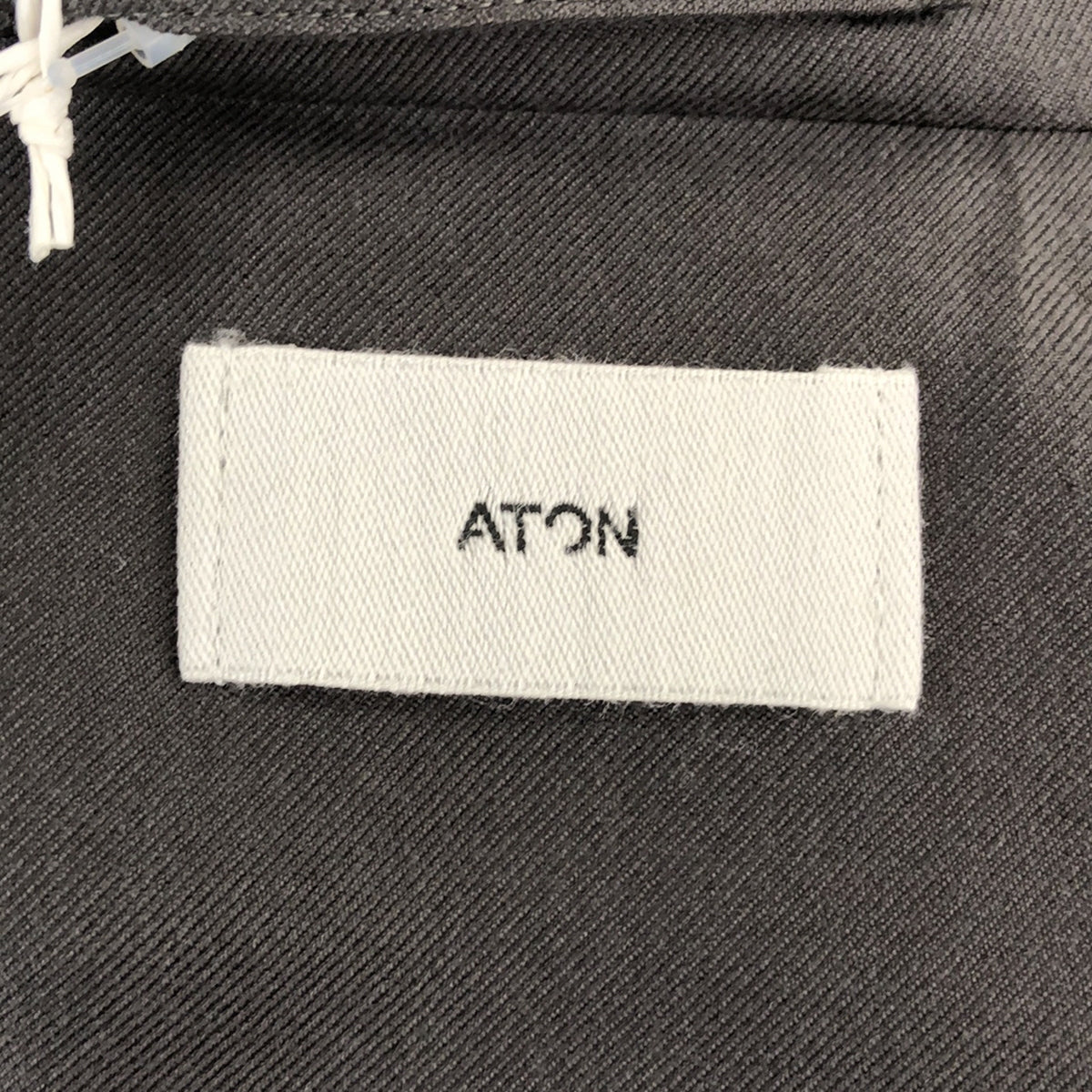 【美品】  ATON / エイトン | シルク オープンカラー ロングシャツワンピース | 36 | チャコール | レディース
