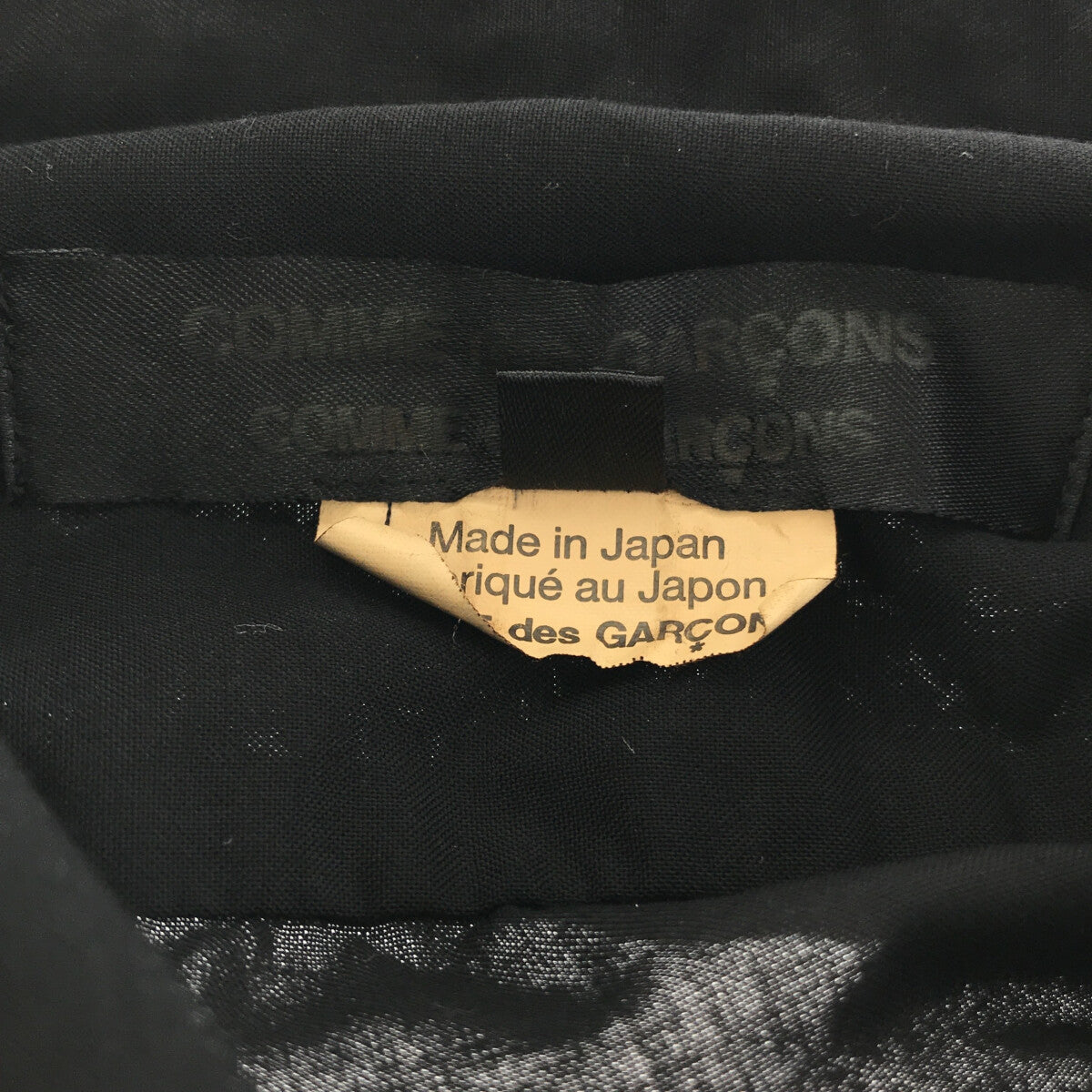 【美品】  COMME des GARCONS COMME des GARCONS / コムコム | 2022SS | 丸襟 裁断 デザインシャツ | S | ブラック | レディース