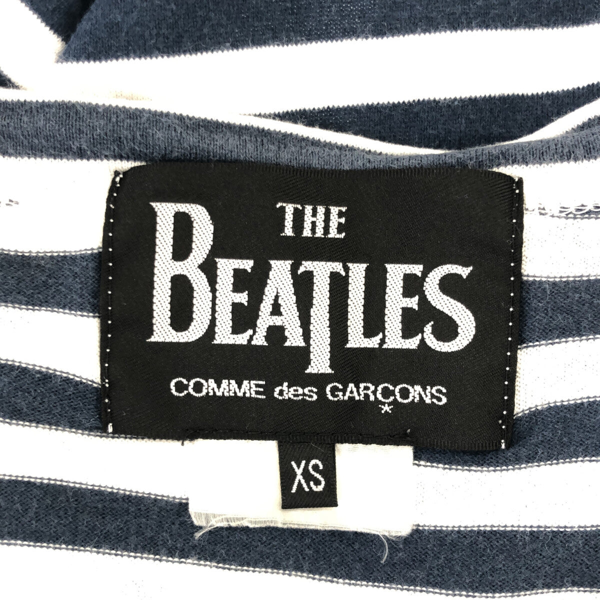 COMME des GARCONS / コムデギャルソン | 2013AW | × The Beatles ザ・ビートルズ ボーダー切替 プリント  ロングスリーブ Tシャツ | XS |