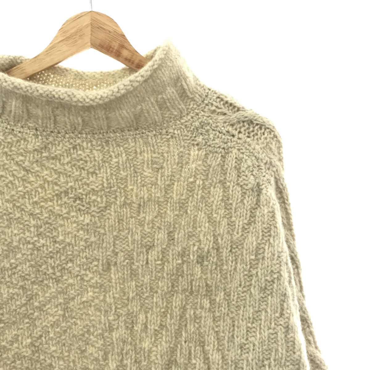 【新品】 ISABELLA STEFANELLI / イザベラステファネリ | 2021AW | Virginia Jumper - Aran /  Irish wool-hand knitted / アランニット | 1 | アイボリー | メンズ