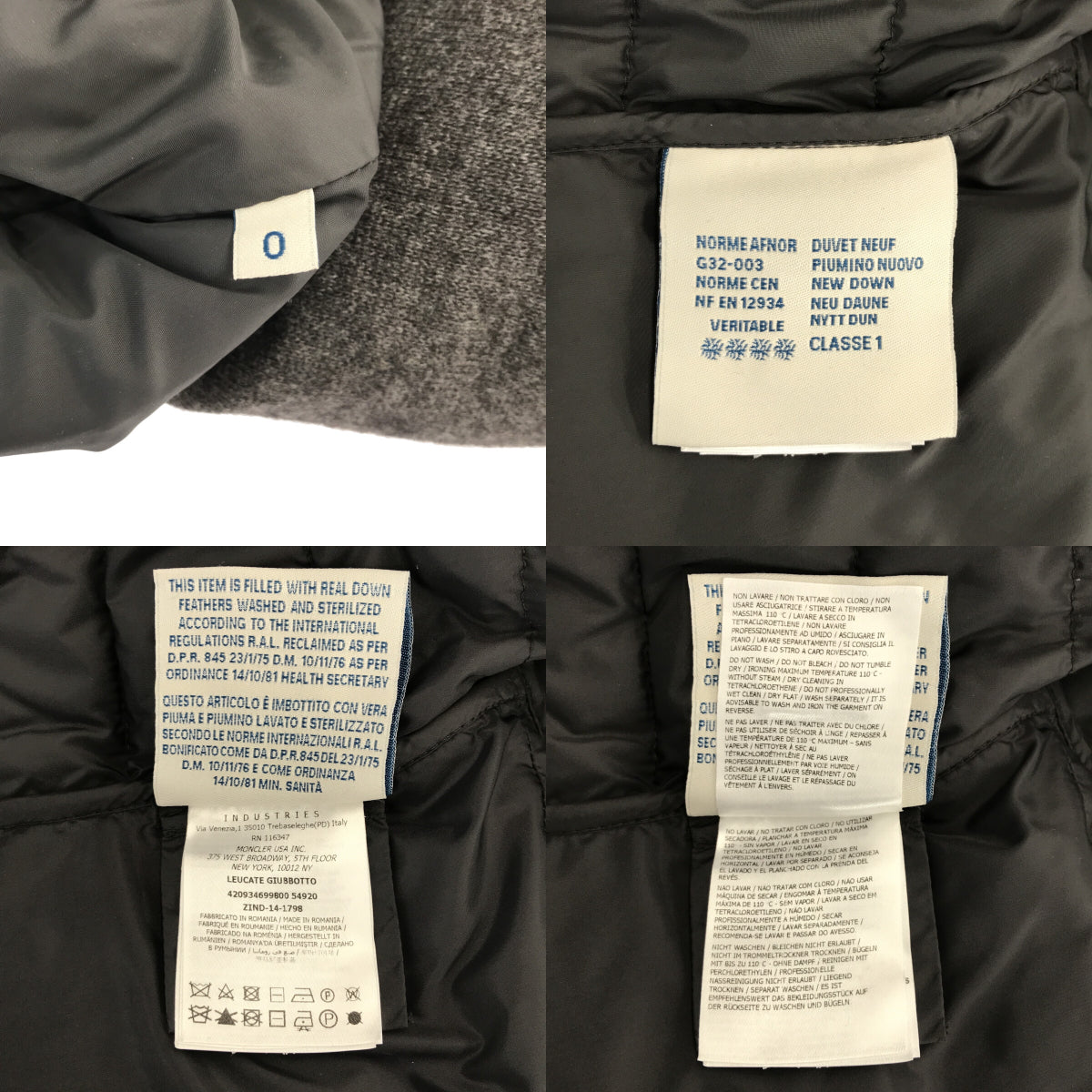 MONCLER / モンクレール | LEUCATE ルカット ウール ダウンコート | 0 | グレー | レディース