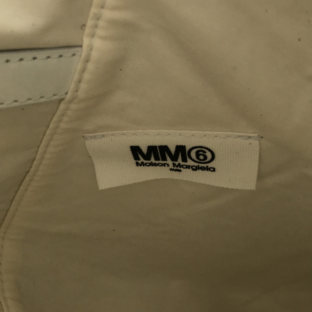 MM6 Maison Margiela / エムエムシックス メゾンマルジェラ | 2022SS | JAPANESE ジャパニーズ ペンキ加工 トライアングル ダーティ レザー ハンド トート バッグ |