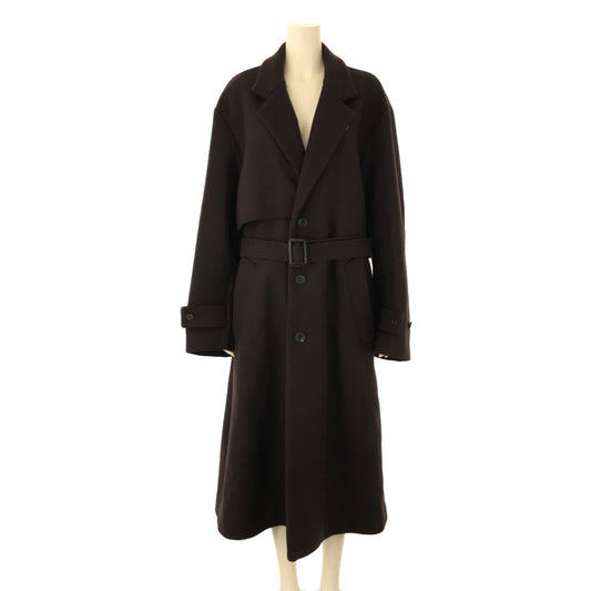 stein / シュタイン | Lay chester coat ウール メルトン チェスター コート ベルト付き | S |