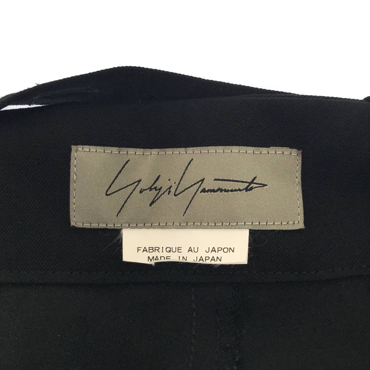 [品相良好] Yohji Yamamoto FEMME |附吊帶、側開衩、調配、寬褲的工裝褲 |黑色 |女性的