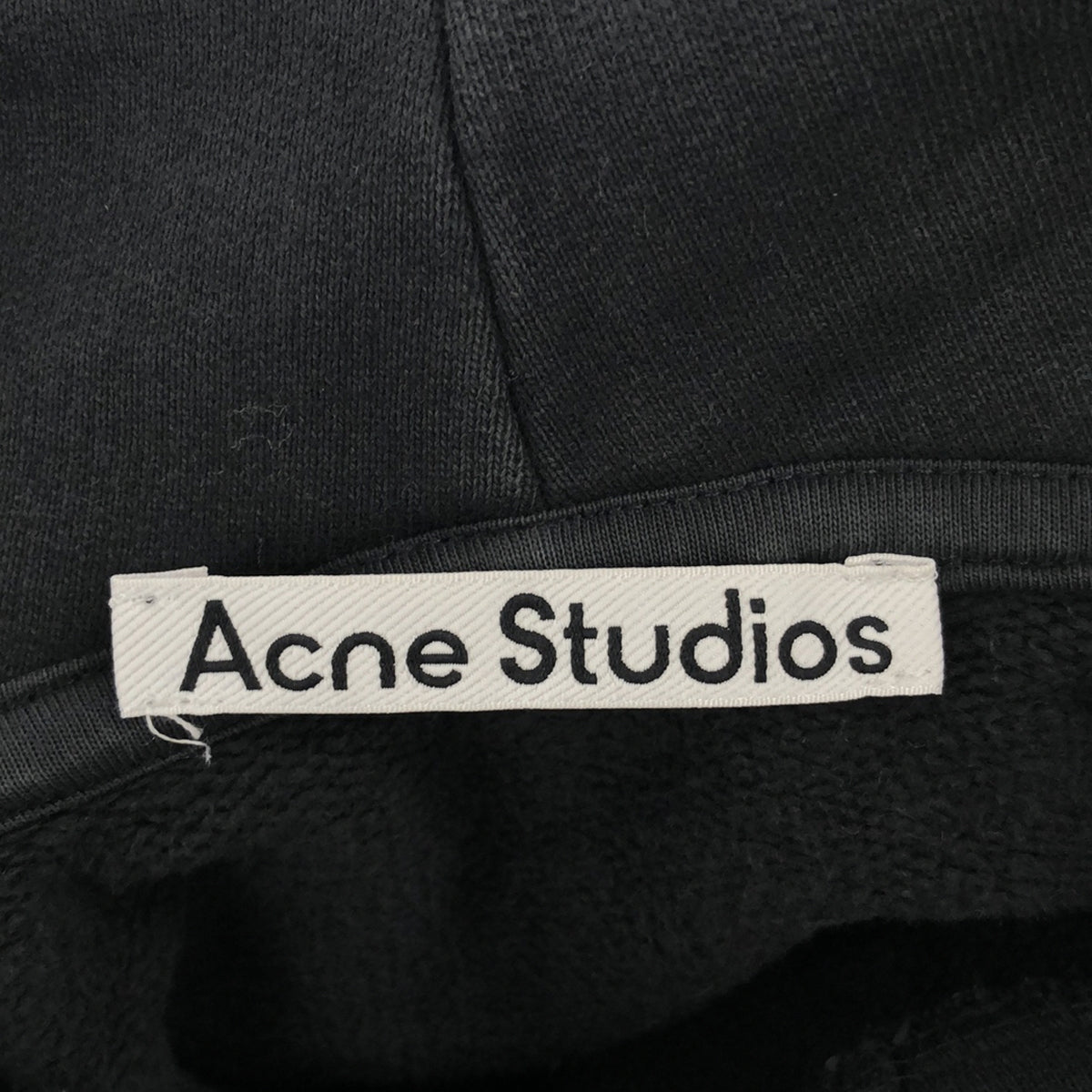 Acne Studios / アクネストゥディオズ | ロゴプリント オーバーサイズ スウェットパーカー | S | ブラック | メンズ