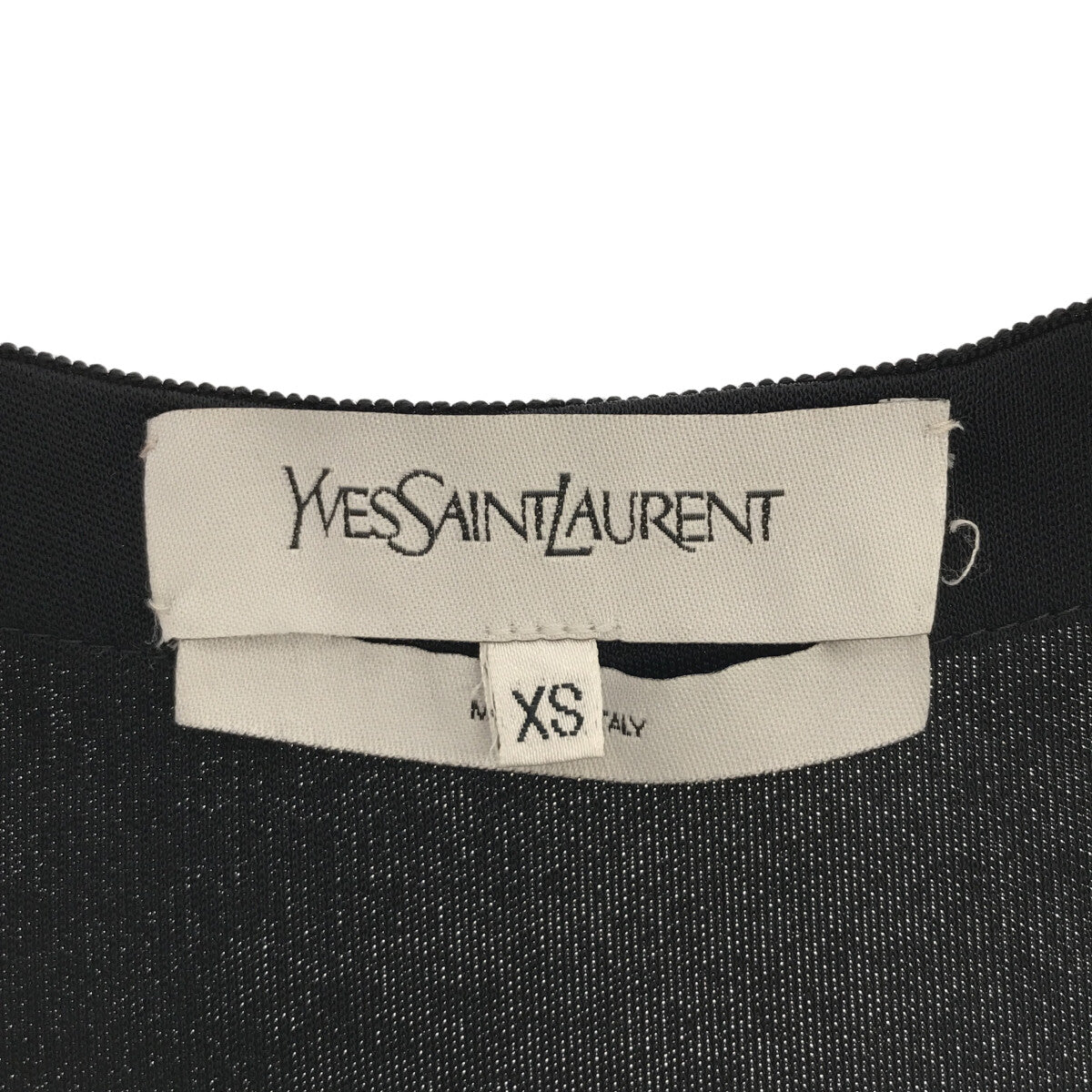 YVES SAINT LAURENT / イヴサンローラン | フロントギャザーデザイン トップス | XS | ネイビー | レディース