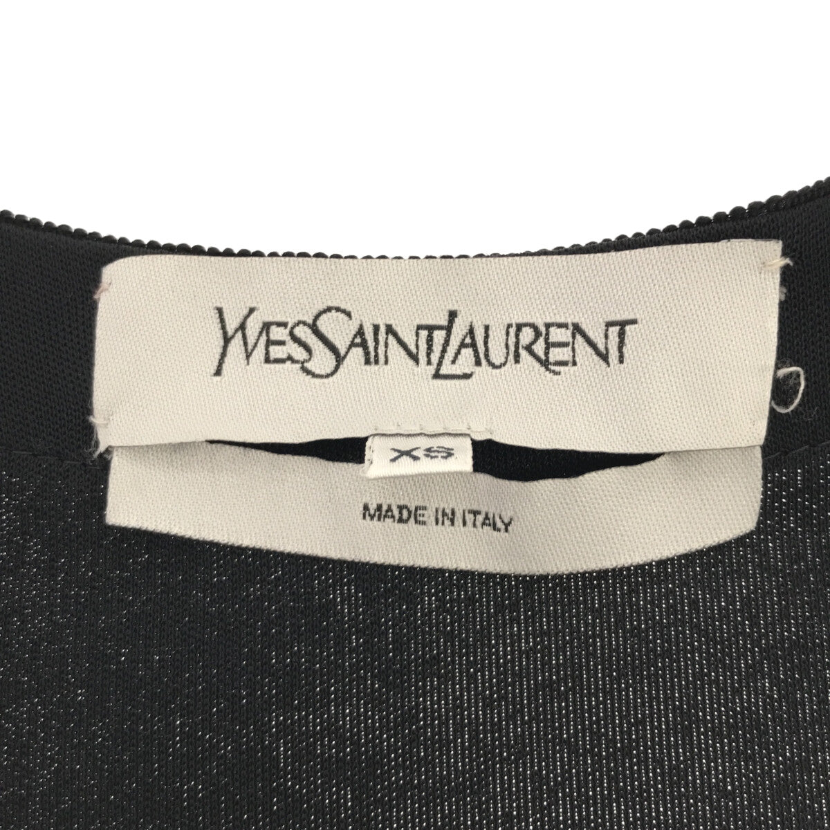 YVES SAINT LAURENT / イヴサンローラン | フロントギャザーデザイン トップス | XS | ネイビー | レディース