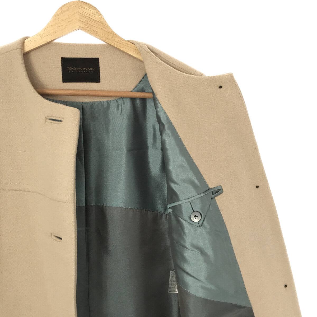 TOMORROWLAND 系列 |羊毛麥爾登呢無領夾克 | 38 |米色 |女性的