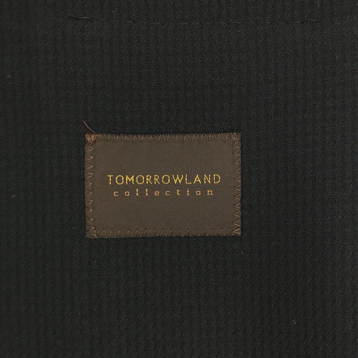 【美品】 TOMORROWLAND collection / トゥモローランドコレクション | ポリエステルワッフル ノーカラージャケット | 36  | ネイビー | レディース