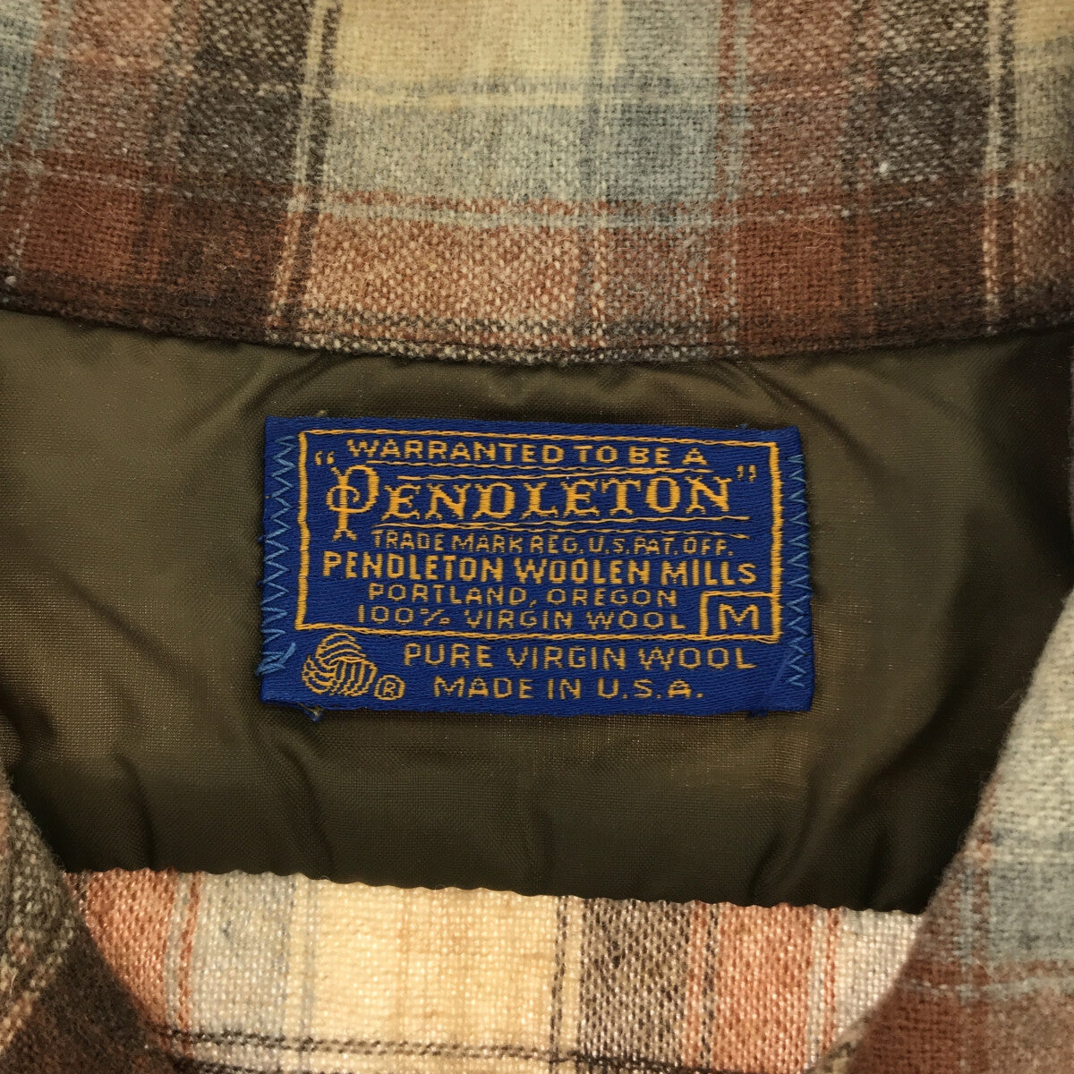 PENDLETON / ペンドルトン | 70s vintage チェック オープンカラーシャツ | M |