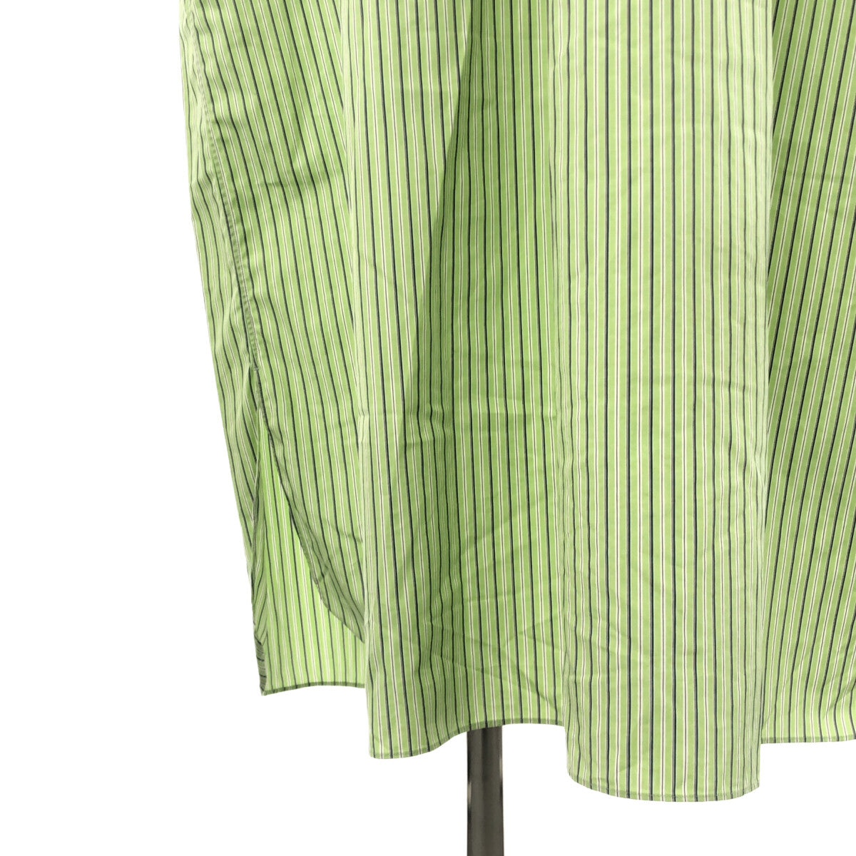 レディース【美品】  LENO / リノ | 2023SS | BAND COLLAR PULLOVER DRESS STRIPE / バンドカラー プルオーバー ドレスシャツ ワンピース | 0 | Green | レディース