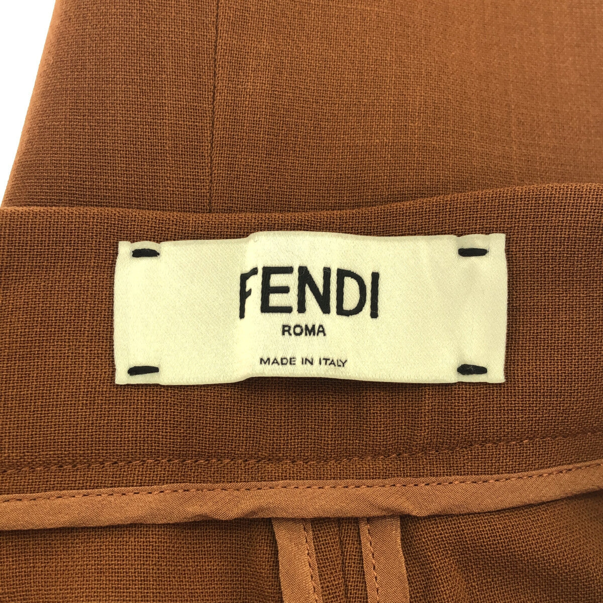 【美品】 FENDI / フェンディ | クロップド トラウザーパンツ | 40 | ブラウン | レディース
