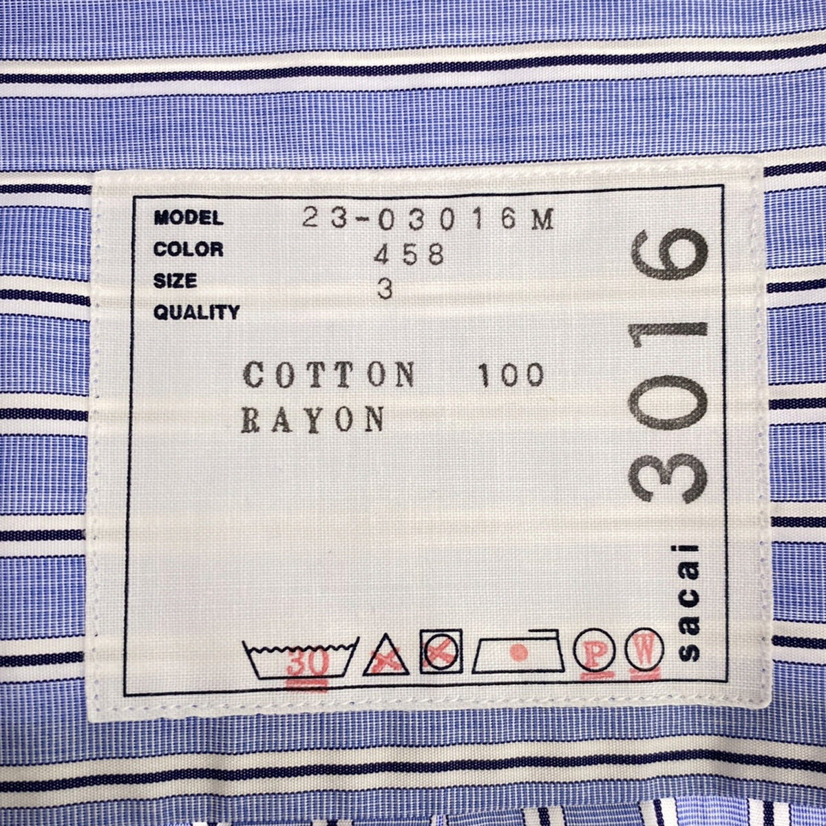 sacai / サカイ | 2023SS | Thomas Mason S Cotton Poplin Stripe L/S 