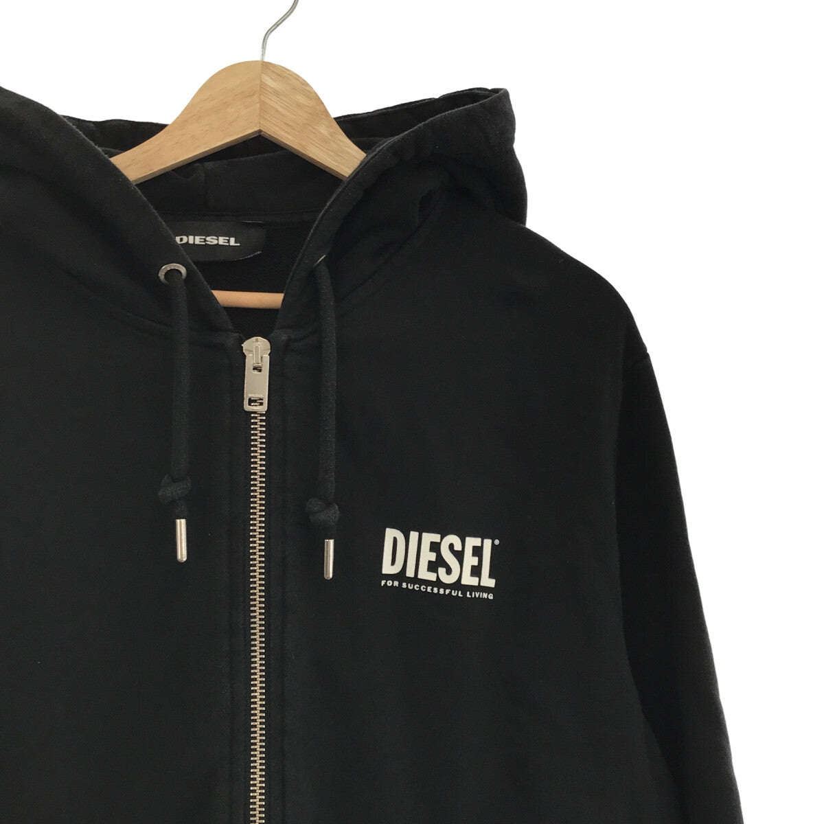 DIESEL / ディーゼル | ロゴプリント ジップアップ スウェットパーカー