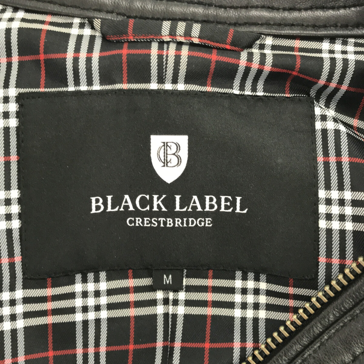 BLACK LABEL CRESTBRIDGE / ブラックレーベル・クレストブリッジ | ラムレザー シングルライダースジャケット | M |