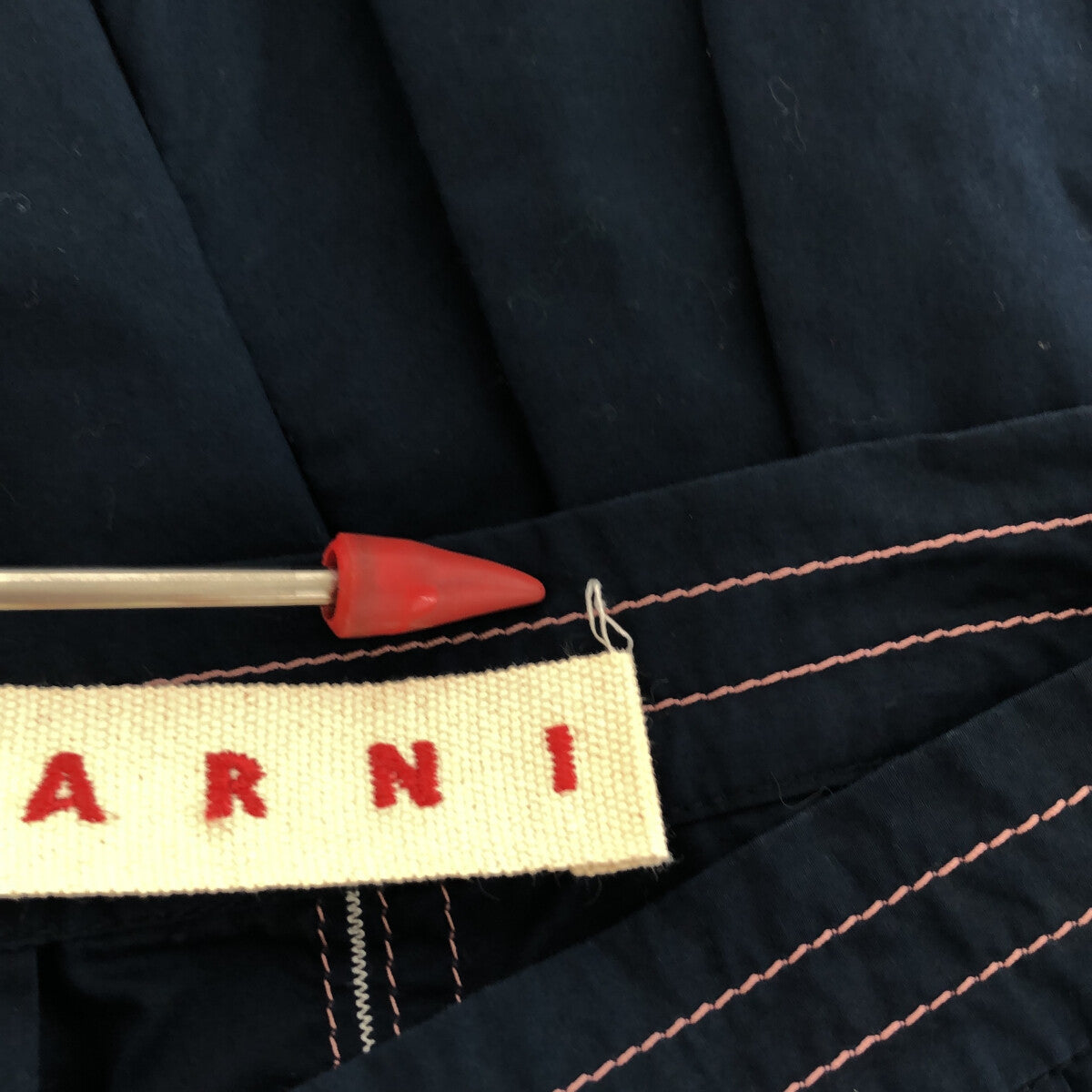 MARNI / マルニ | ステッチワーク タック プリーツスカート | 40 | – KLD