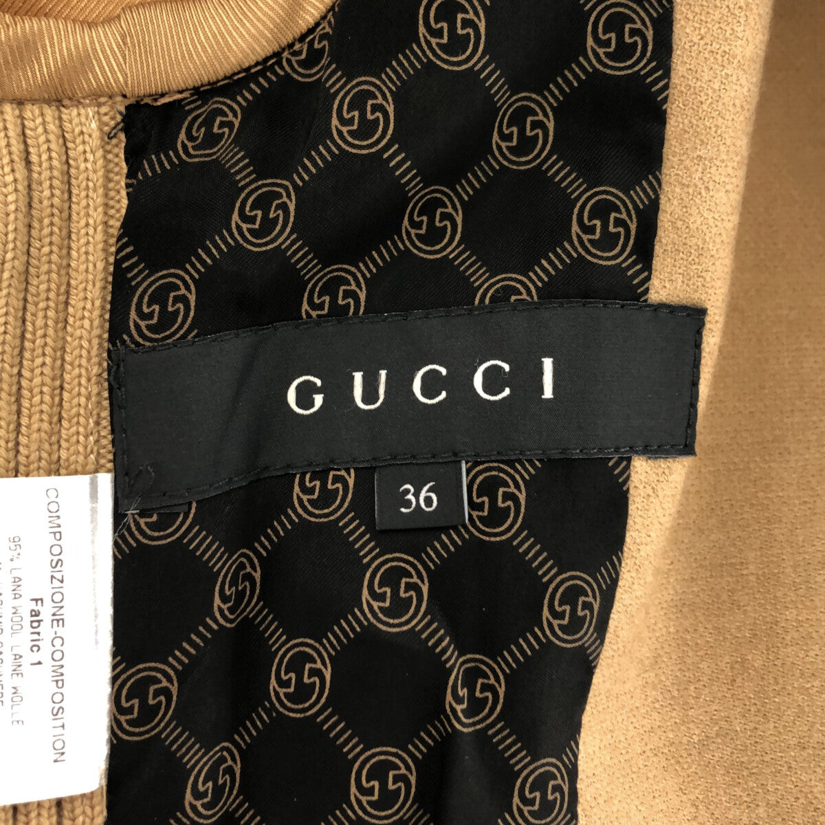 GUCCI / グッチ | カシミヤブレンド ニットスリーブ 2Bテーラード