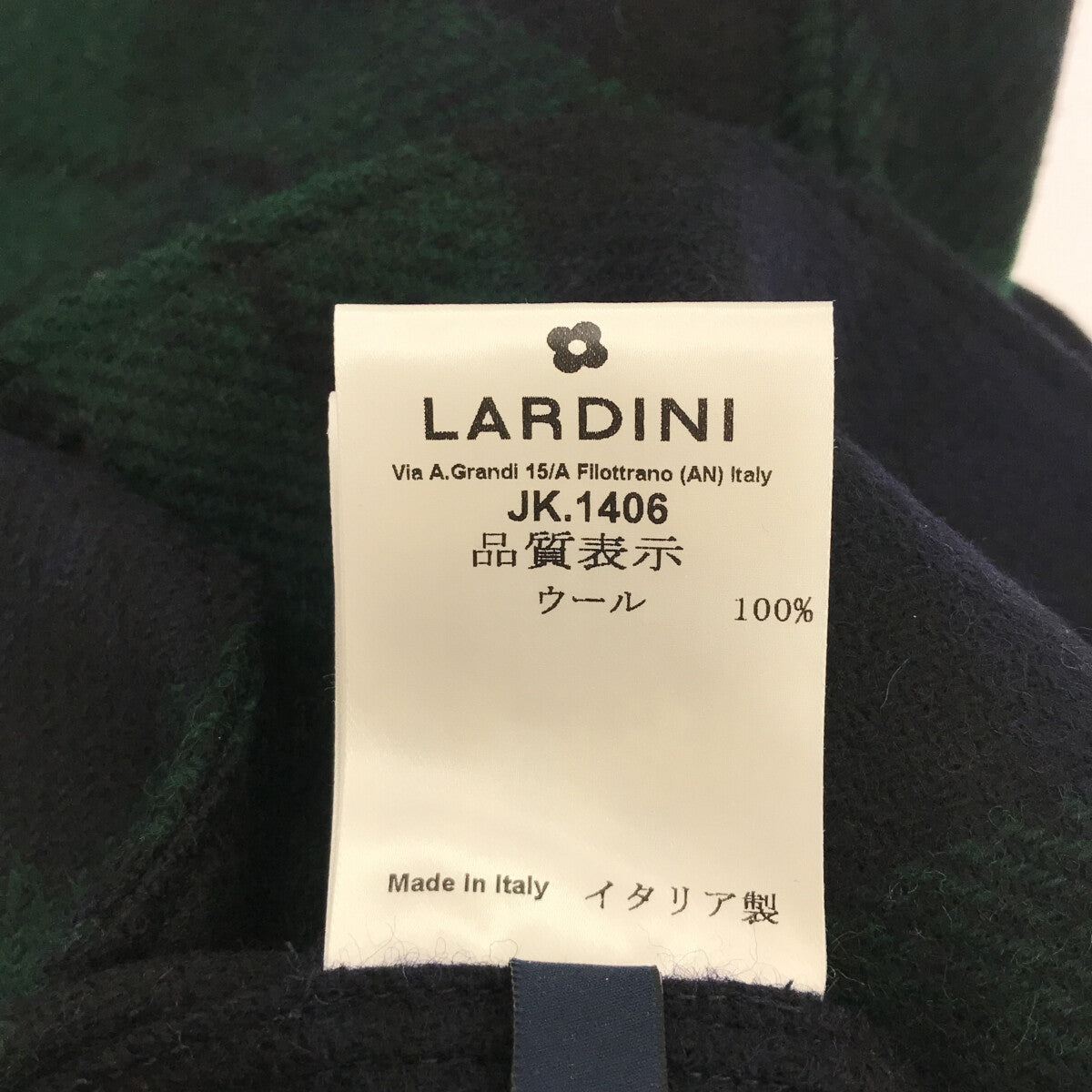 LARDINI / ラルディーニ | ブートニエール タータンチェック ウール 2B ...