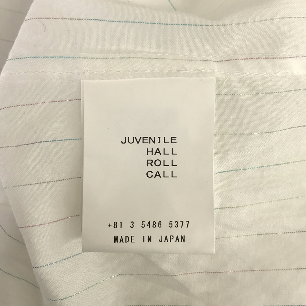 【新品】 JUVENILE HALL ROLLCALL / ジュベナイルホールロールコール | EXPANSION RS TUNIC ストライプ  オーバーサイズ ロングシャツ | FITS ALL | RAINBOW STRIPE / MINT | メンズ