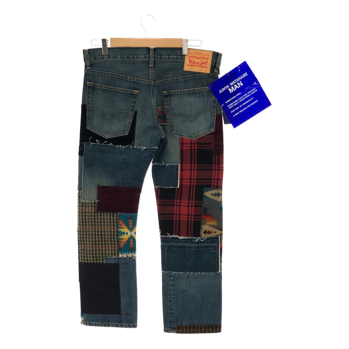 JUNYA WATANABE MAN / ジュンヤワタナベマン | 2022AW | × PENDLETON × Levi's 503 デニムパンツ パッチワークデニムパンツ | M | インディゴ | メンズパンツ