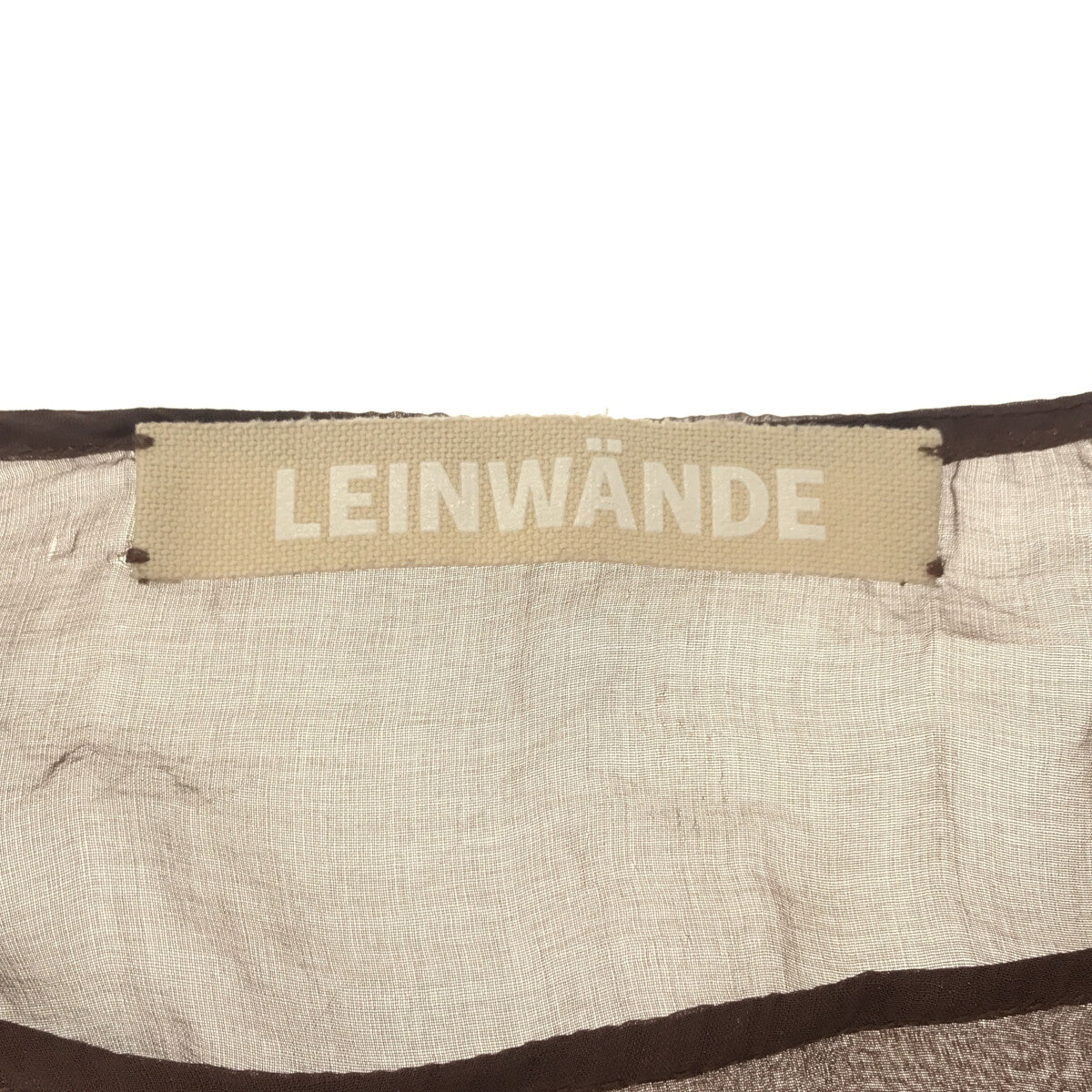 LEINWANDE / ラインヴァンド | シアー クルーネック プルオーバー | F | ブラウン | レディース